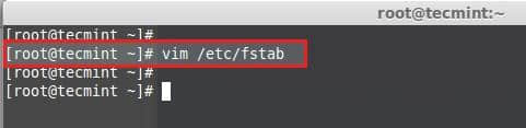 Open fstab File