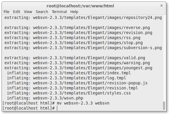 extracting websvn