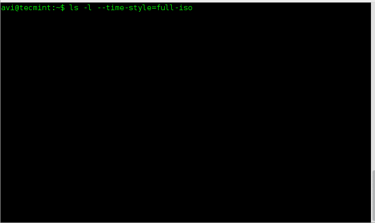 ls Command Full Time Style