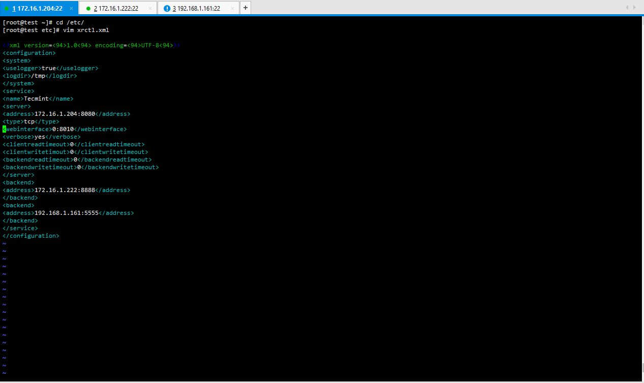 Configure XR Crossroads Load Balancer