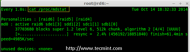 Check Raid 6 Process