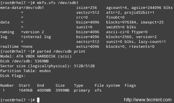 在 Linux 中格式化分区