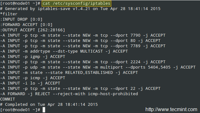 Iptables 防火墙配置文件