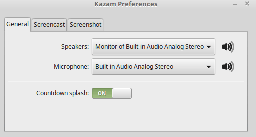 kazam screenshot