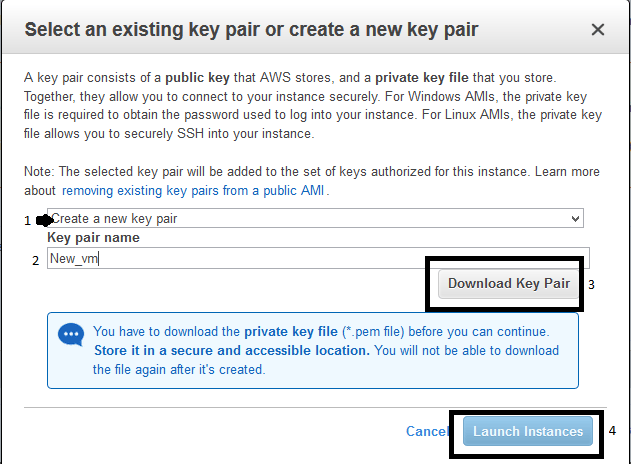 Create Key pair