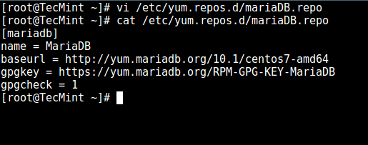 Add MariaDB Yum Repo