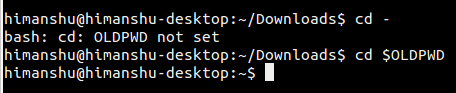 cd command example