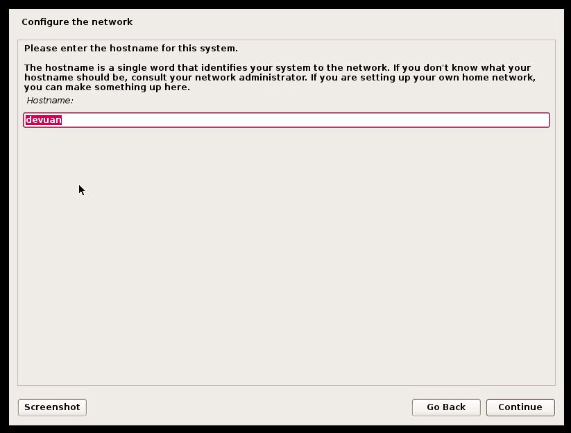 Set Devuan Linux Hostname