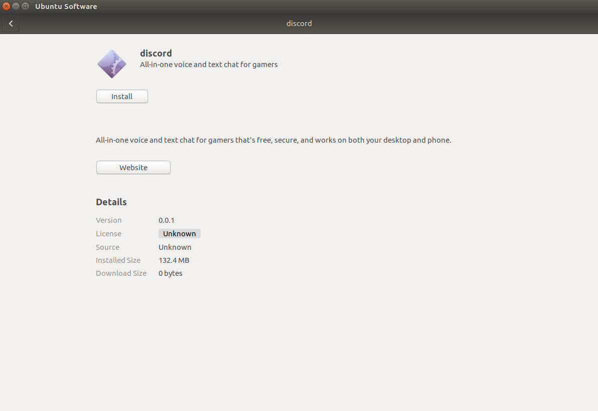 Ubuntu Software Center Discord Inst all
