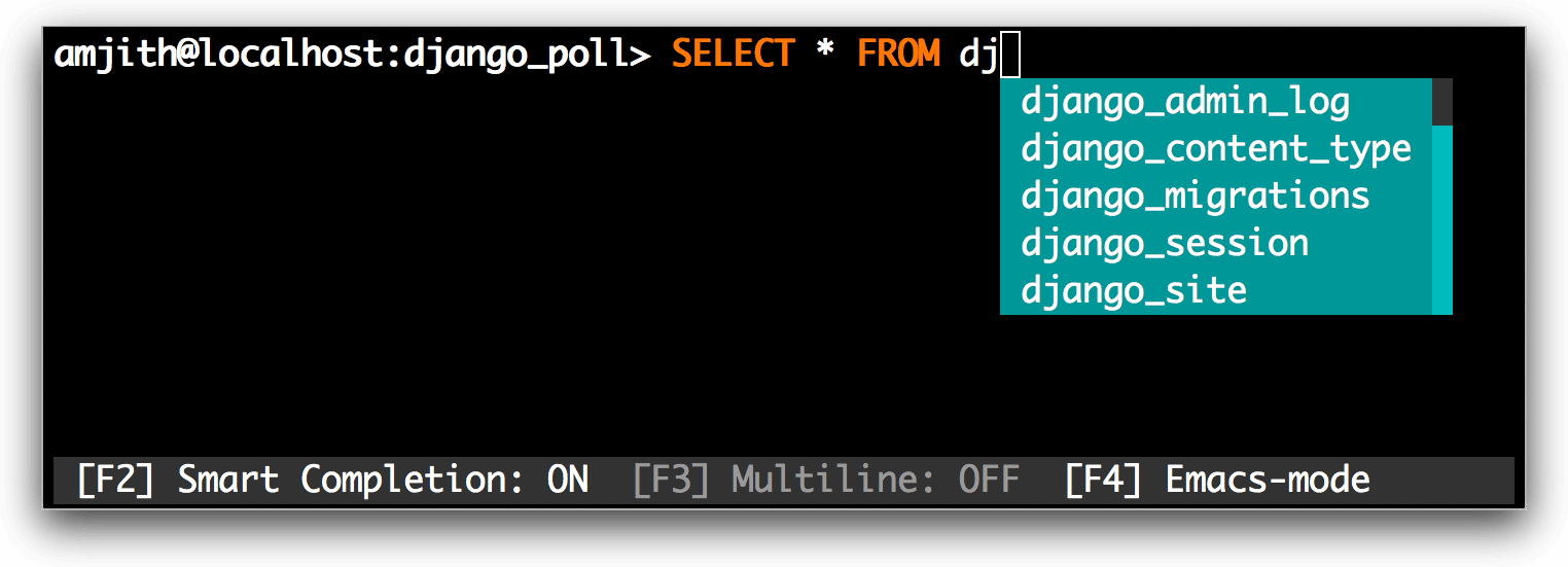 MySQL Smart Completion