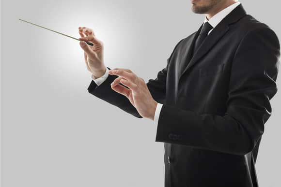 Man conducting orchestra