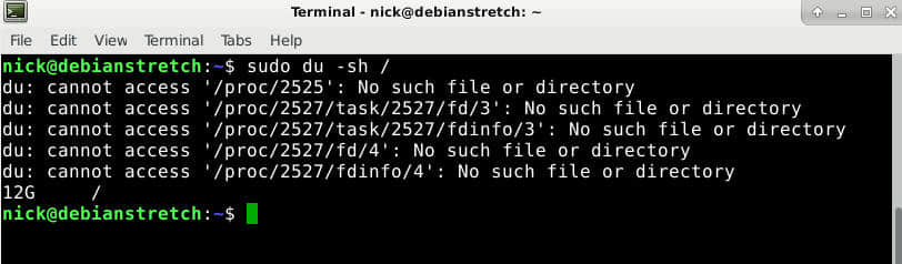 Linux Filesystem du