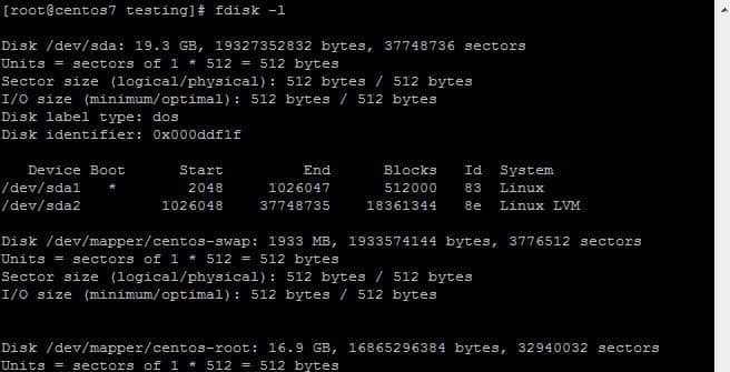 fdisk command