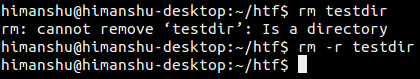 How to remove directories using rm command