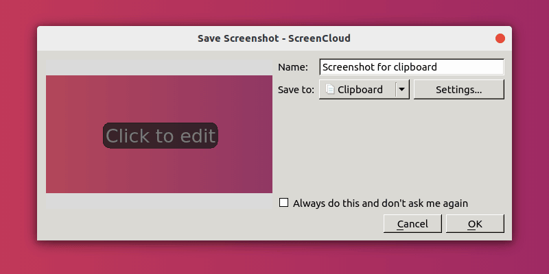 Editing screenshots with ScreenCloud