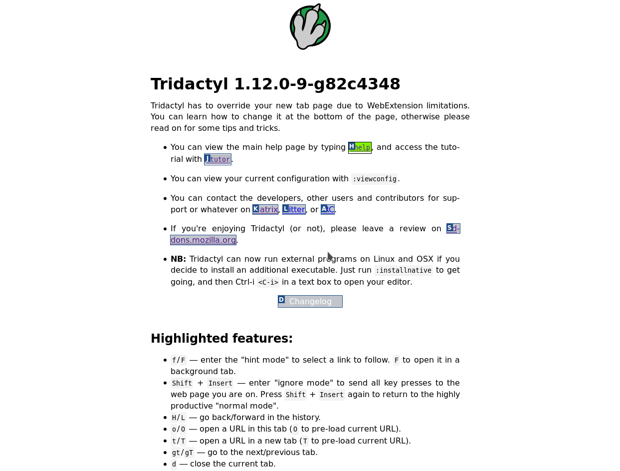 Tridactyl screenshot