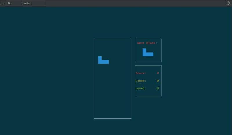 Bastet is tetris game in ascii form