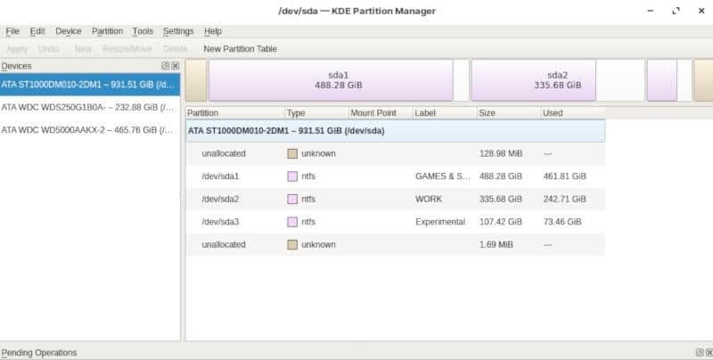 Kde Partition Manager