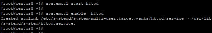 Start-enable-httpd-centos8