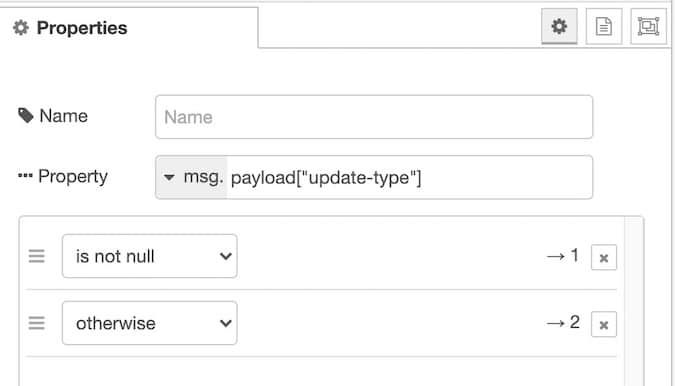 Switch Node configuration