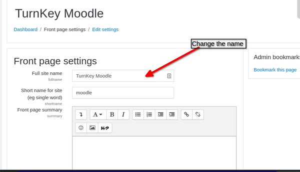 Moodle 网站名