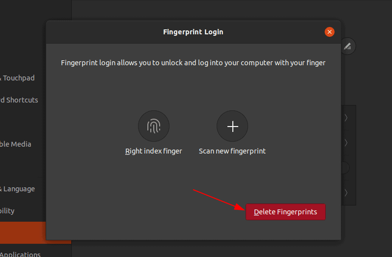 Disable Fingerprint Login