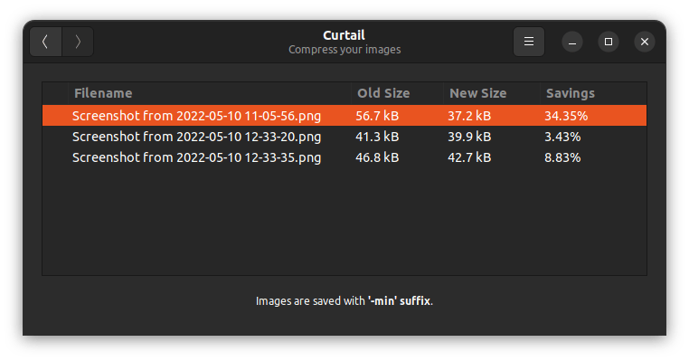 curtail image compression summary