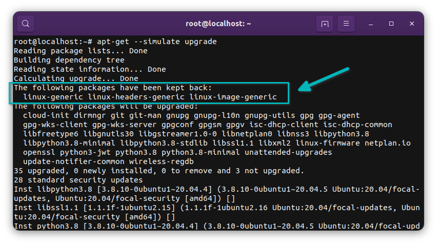 apt-get upgrade command cannot upgrade Linux kernel version