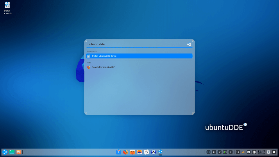 ubuntudde remix 22.04 grand search