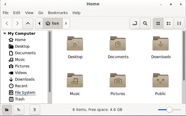 Image of Nemo’s file manager.