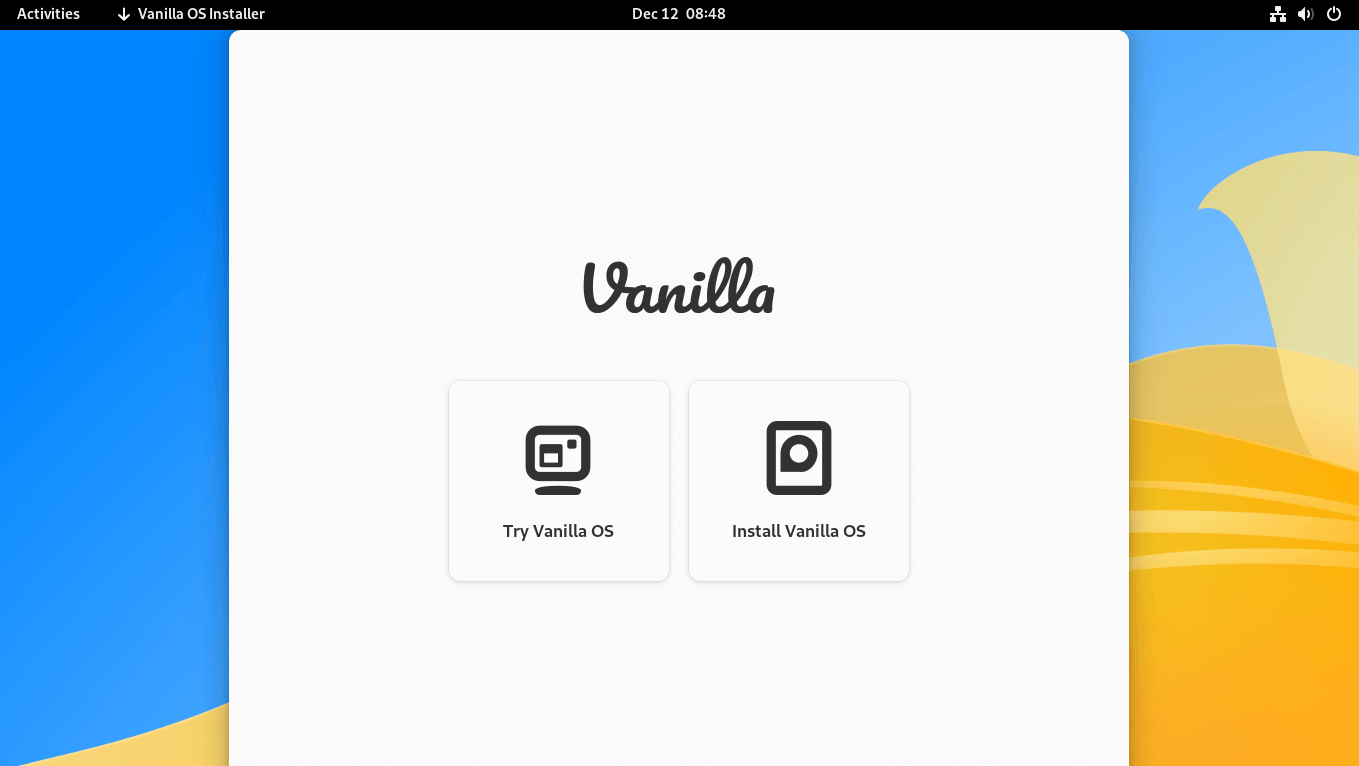 Vanilla OS 安装程序