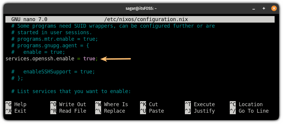 在 NixOS 上启用 OpenSSH