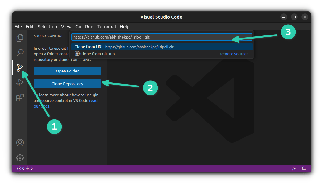 Cloning GitHub repo in VS Code