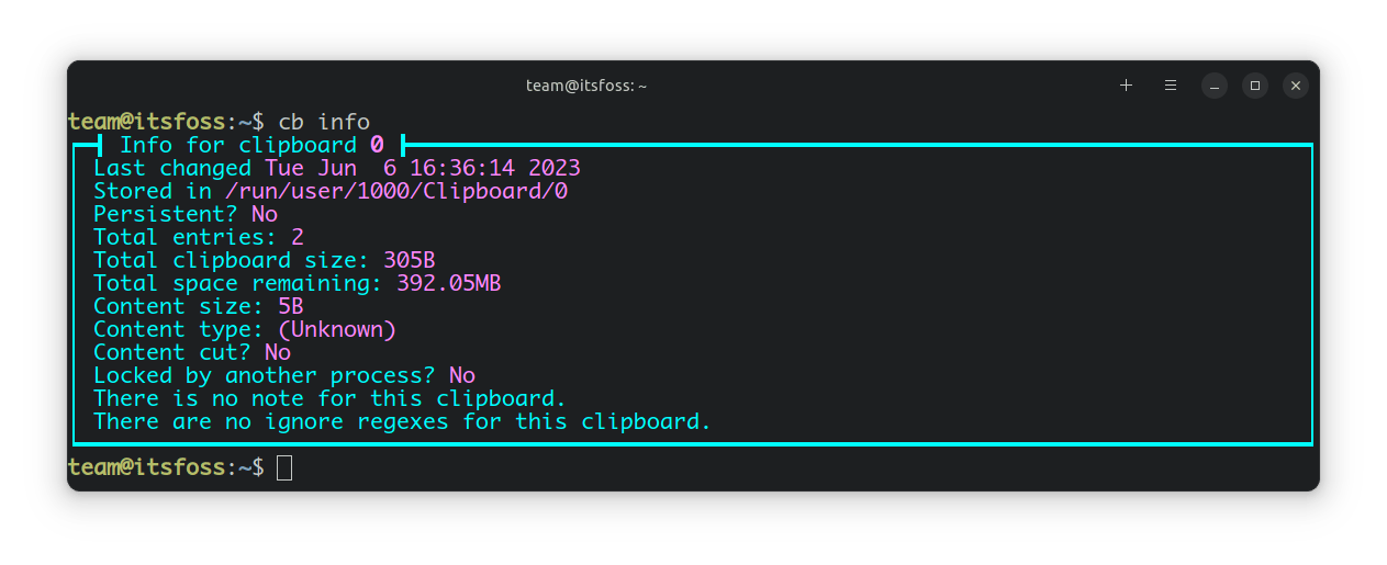 a screenshot of clipboard’s about info