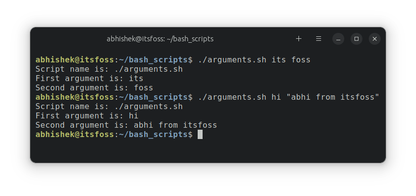 Pass arguments to the bash scripting