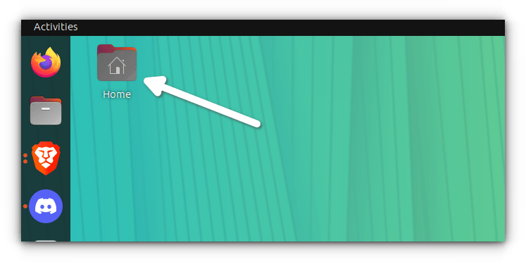 Home folder icon on Ubuntu desktop