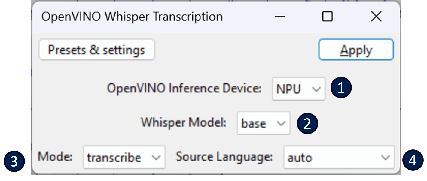 Transcription | Source: GitHub Intel